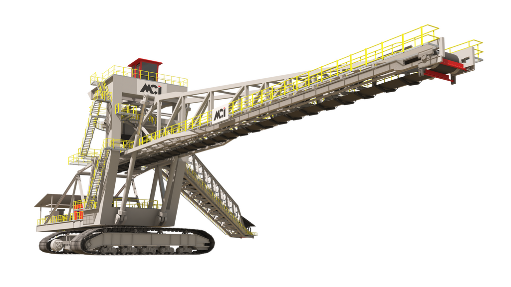 mobile spreader model for dumping material in mining